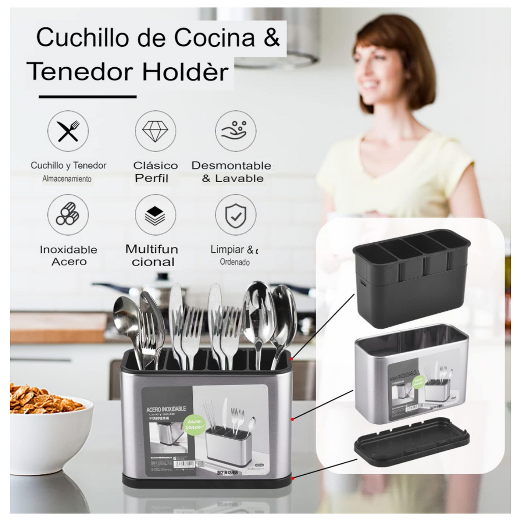 Organizador De Cubiertos 4 Espacios X2p