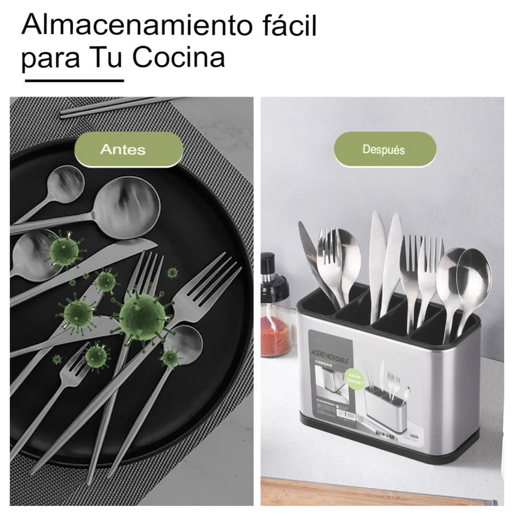 Organizador De Cubiertos 4 Espacios X2p